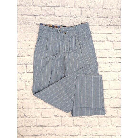Tommy Hilfiger Vintage Cotton extra Hi Rise Pleated Front Pants Size 33 Large 12 - Picture 1 of 9